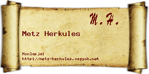 Metz Herkules névjegykártya
